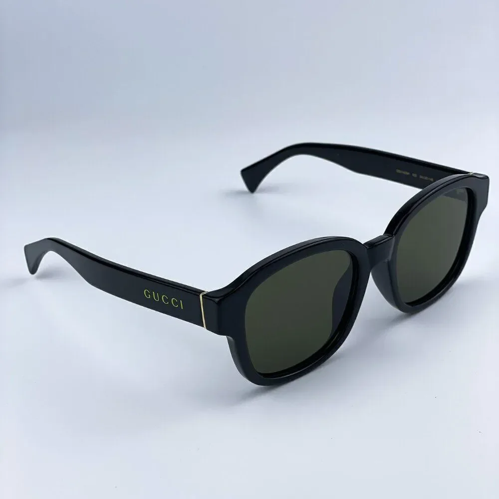 SALE! NEW Gucci GG1140SK 002 Black Green Square Unisex Sunglasses